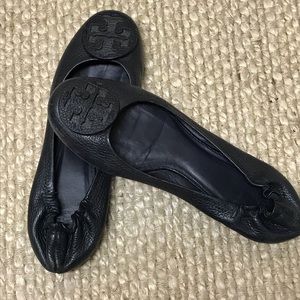 Tory Burch Dark Navy Blue ballot flat.